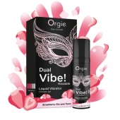 Съедобный жидкий вибратор Dual Vibe! со вкусом клубничного джина с тоником - 15 мл. - ORGIE - купить с доставкой в Тамбове