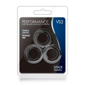 Набор из 3 черных эрекционных колец Black Small Penis Rings - Blush Novelties - в Тамбове купить с доставкой