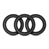 Набор из 3 черных эрекционных колец Black Small Penis Rings - Blush Novelties - в Тамбове купить с доставкой