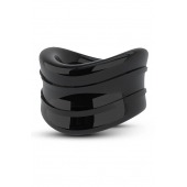 Черное эрекционное кольцо на мошонку Beef Ball Stretcher Snug - Blush Novelties - в Тамбове купить с доставкой