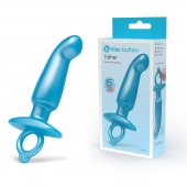 Голубая анальная пробка для массажа простаты Hither Silicone Prostate Plug - 14,3 см. - b-Vibe - в Тамбове купить с доставкой