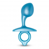 Голубая анальная пробка для массажа простаты Bulb Silicone Prostate Plug - 10,7 см. - b-Vibe - в Тамбове купить с доставкой