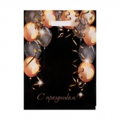 Пакет с вырубной ручкой и принтом в виде шариков (30х40 см) - Сима-Ленд - купить с доставкой в Тамбове