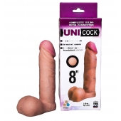 Фаллическая насадка для страпона UNICOCK 8  - 20 см. - LOVETOY (А-Полимер) - купить с доставкой в Тамбове