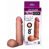 Фаллическая насадка для страпона UNICOCK 8  - 20 см. - LOVETOY (А-Полимер) - купить с доставкой в Тамбове