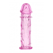 Розовая насадка фаллической формы - 12,5 см. - A-toys - в Тамбове купить с доставкой