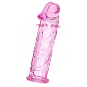 Розовая насадка фаллической формы - 12,5 см. - A-toys - в Тамбове купить с доставкой