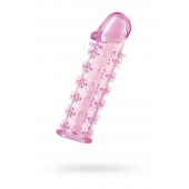 Розовая насадка на пенис с шипами - 12,5 см. - A-toys - в Тамбове купить с доставкой