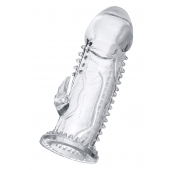 Прозрачная насадка на пенис с шипиками и коготком - 13,5 см. - A-toys - в Тамбове купить с доставкой