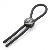 Тёмно-серое эрекционное кольцо с зажимом Again and Again Adjustable Cock Ring - Fifty Shades of Grey - в Тамбове купить с доставкой
