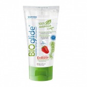 Гель-смазка на водной основе с ароматом клубники BioGlide - 80 мл. - Joy Division - купить с доставкой в Тамбове