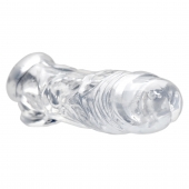 Прозрачная насадка для увеличения члена Realistic Clear Penis Enhancer and Ball Stretcher - 20,3 см. - XR Brands - в Тамбове купить с доставкой