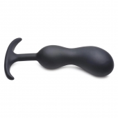 Черный массажер простаты с утяжелителями Premium Silicone Weighted Prostate Plug Large - 18,8 см. - XR Brands - в Тамбове купить с доставкой