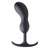 Черный массажер простаты с утяжелителями Premium Silicone Weighted Prostate Plug Large - 18,8 см. - XR Brands - в Тамбове купить с доставкой