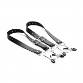 Ремни с зажимами для половых губ Spread Labia Spreader Straps with Clamps - XR Brands - купить с доставкой в Тамбове