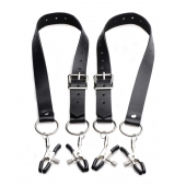 Ремни с зажимами для половых губ Spread Labia Spreader Straps with Clamps - XR Brands - купить с доставкой в Тамбове