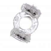 Прозрачное виброкольцо с двумя вибропульками - Toyfa Basic - в Тамбове купить с доставкой