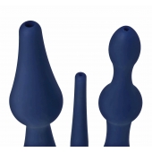 Набор из 3 универсальных насадок для анального душа Universal 3 Piece Silicone Enema Attachment Set - XR Brands - купить с доставкой в Тамбове
