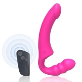 Розовый безремневой страпон Straples Strap-On Dildo - Erokay - купить с доставкой в Тамбове