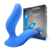 Синий вибромассажер простаты 3,5’’ Curve P-spot Massager - 12 см. - Erokay - в Тамбове купить с доставкой