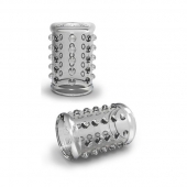 Прозрачная насадка на пенис с шишечками STAY HARD COCK SLEEVE 02 CLEAR - Blush Novelties - в Тамбове купить с доставкой