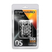 Прозрачная насадка с капельками STAY HARD COCK SLEEVE 05 CLEAR - Blush Novelties - в Тамбове купить с доставкой