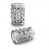 Прозрачная насадка с капельками STAY HARD COCK SLEEVE 05 CLEAR - Blush Novelties - в Тамбове купить с доставкой