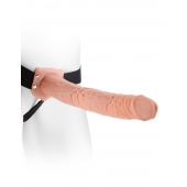 Фаллопротез телесного цвета Hollow Strap-On - 29 см. - Pipedream - купить с доставкой в Тамбове