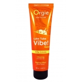 Гель с эффектом вибрации Lube Tube Vibe Medium Pina Colada - 100 мл. - ORGIE - купить с доставкой в Тамбове
