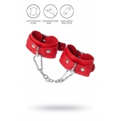Красные кожаные наручники-браслеты со скруглёнными углами - Pecado - купить с доставкой в Тамбове Красные кожаные наручники-браслеты со скруглёнными углами - Pecado - купить с доставкой в Тамбове