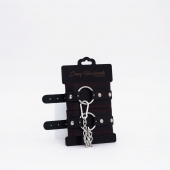 Черно-красные кожаные оковы - Crazy Handmade - купить с доставкой в Тамбове