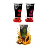 Набор из 3 съедобных лубрикантов JUJU (клубника, малина, тропические фрукты) - JuJu - купить с доставкой в Тамбове