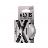 Черные утолщенные презервативы MAXUS Extra Strong с железным кейсом - 3 шт. - Maxus - купить с доставкой в Тамбове
