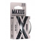 Черные утолщенные презервативы MAXUS Extra Strong с железным кейсом - 3 шт. - Maxus - купить с доставкой в Тамбове