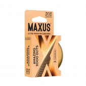 Точечные презервативы MAXUS 2000 Amazing Dots с железным кейсом - 3 шт. - Maxus - купить с доставкой в Тамбове