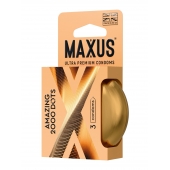 Точечные презервативы MAXUS 2000 Amazing Dots с железным кейсом - 3 шт. - Maxus - купить с доставкой в Тамбове