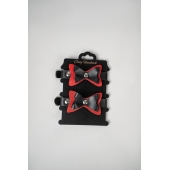 Черно-красные кожаные наручники с бантиками - Crazy Handmade - купить с доставкой в Тамбове Черно-красные кожаные наручники с бантиками - Crazy Handmade - купить с доставкой в Тамбове