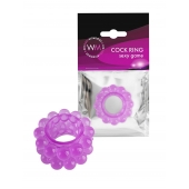 Лиловое эрекционное кольцо с 2 рядами стимулирующих шариков - Erowoman-Eroman - в Тамбове купить с доставкой