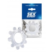 Прозрачное эрекционное кольцо со стимулирующими шариками - Sex Expert - в Тамбове купить с доставкой