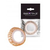 Эрекционное кольцо с бежевыми «ресничками» - Sextaz - в Тамбове купить с доставкой