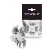 Эластичное эрекционное кольцо с черными «ресничками» - Sextaz - в Тамбове купить с доставкой