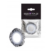 Эластичное эрекционное колечко с черными «ресничками» - Sextaz - в Тамбове купить с доставкой