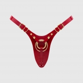 Красный пояс для фиксации насадок Strap-On-Me Leatherette Harness Fabulous - Strap-on-me - купить с доставкой в Тамбове