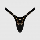 Черный пояс для фиксации насадок Strap-On-Me Leatherette Harness Fabulous - Strap-on-me - купить с доставкой в Тамбове