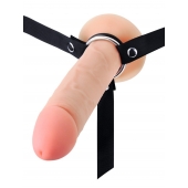 Мужской полый страпон на регулируемых ремешках - 22 см. - Sex Expert - купить с доставкой в Тамбове