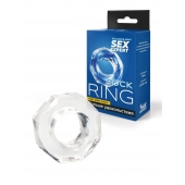 Прозрачное эрекционное кольцо в форме гайки - Sex Expert - в Тамбове купить с доставкой