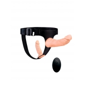 Женский страпон с 2 насадками, вибрацией и пультом ДУ - Erowoman-Eroman - купить с доставкой в Тамбове