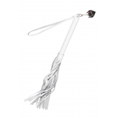 Белая кожаная плеть - 50 см. - Pecado - купить с доставкой в Тамбове