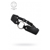 Черный кожаный чокер-ошейник со скруглёнными углами - Pecado - купить с доставкой в Тамбове