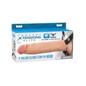 Телесный пустотелый фаллопротез 9’’ Hollow Silicone Strap-On - 24,1 см. - Pipedream - купить с доставкой в Тамбове